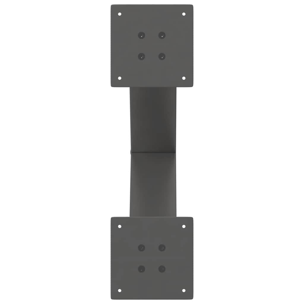 Gambe Tavolino Caffè a X 2 pz Antracite 50x(42-43) cm Acciaio - homemem39