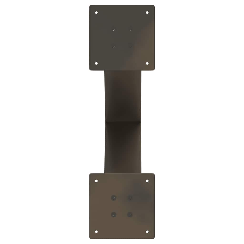 Gambe Tavolino Caffè a X 2 pz Naturale 50x(42-43) cm Acciaio - homemem39