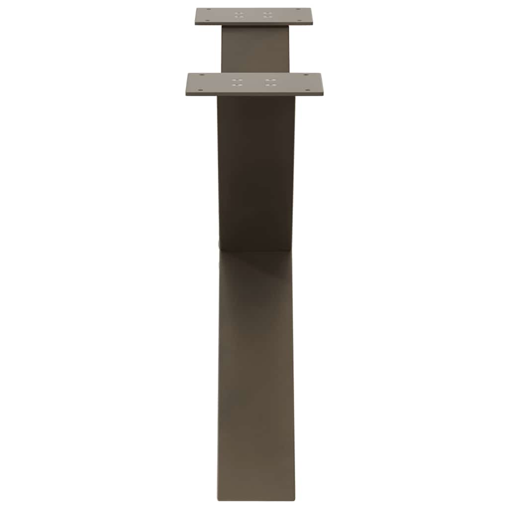 Gambe Tavolino Caffè a X 2 pz Naturale 70x(42-43) cm Acciaio - homemem39