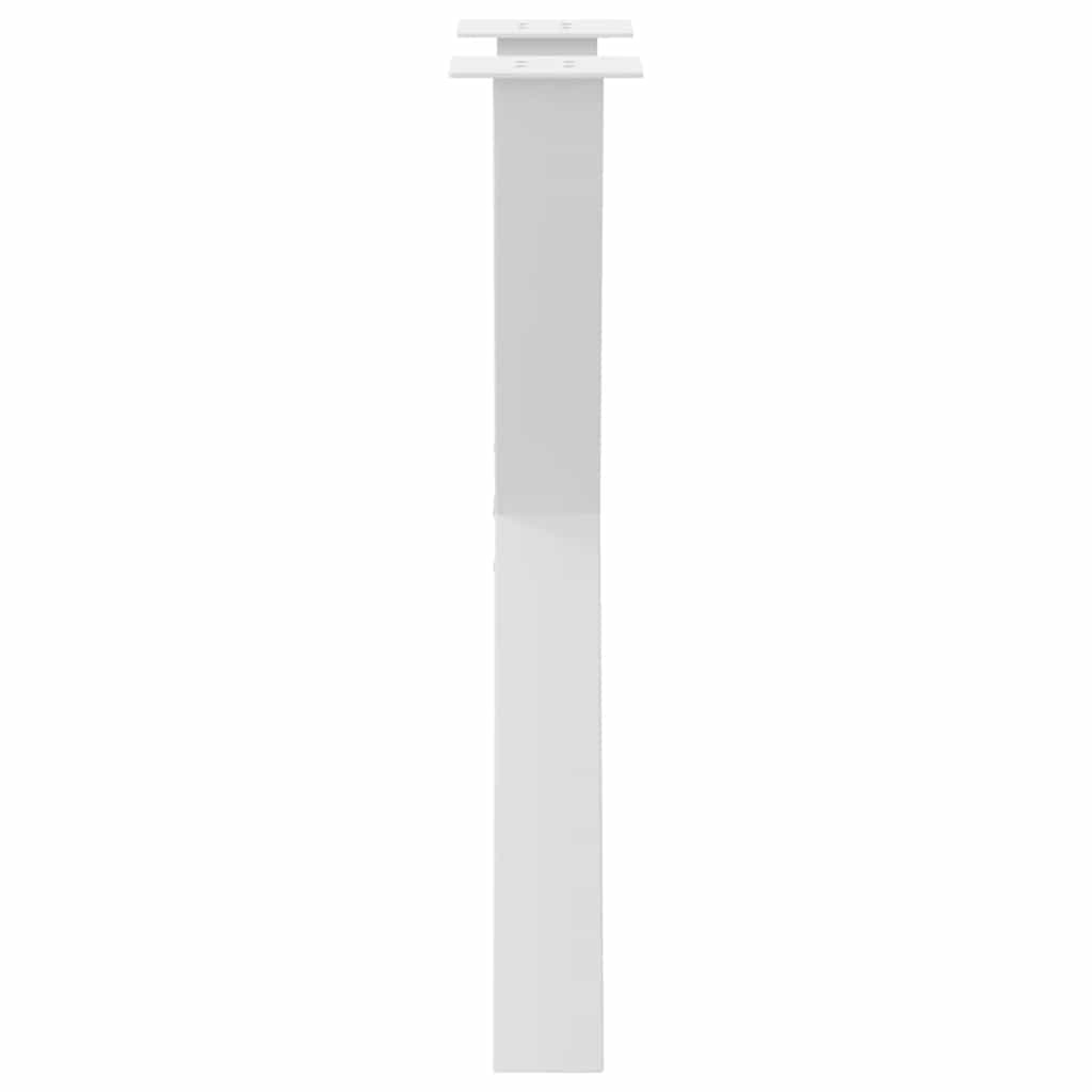 Gambe Tavolo Pranzo Forma X 2pz Bianco 50x(72-73)cm Acciaio