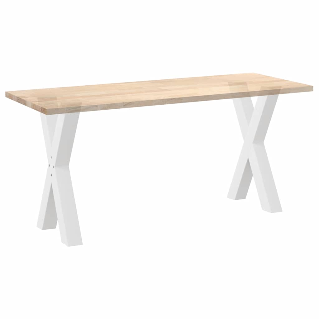 Gambe Tavolo Pranzo Forma X 2pz Bianco 50x(72-73)cm Acciaio