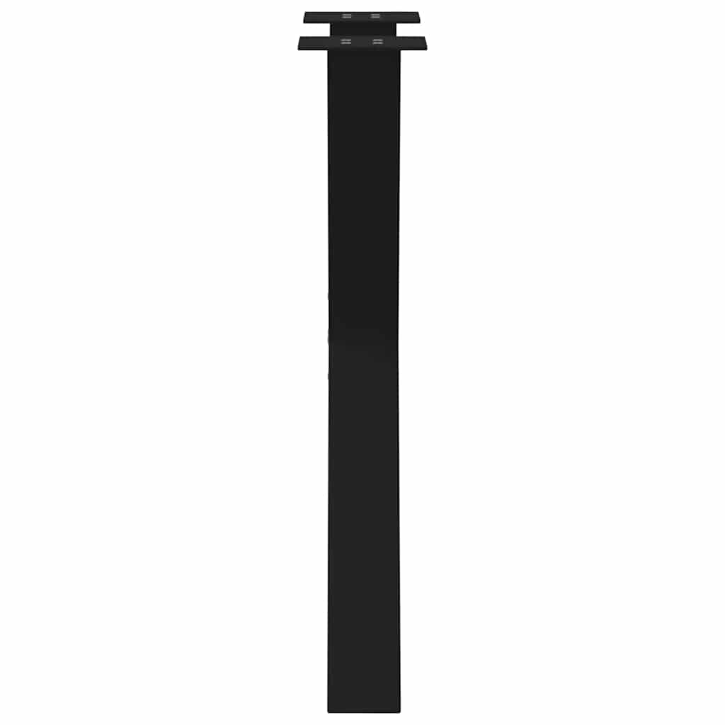 Gambe Tavolo Pranzo a Forma X 2 pz Nero 60x(72-73) cm Acciaio - homemem39