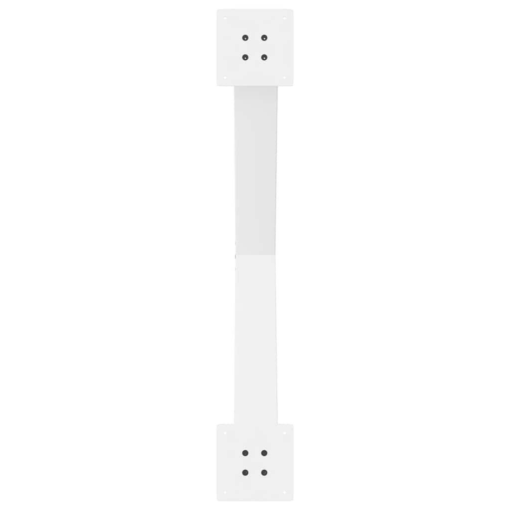 Gambe Tavolo Pranzo Forma X 2pz Bianco 90x(72-73)cm Acciaio