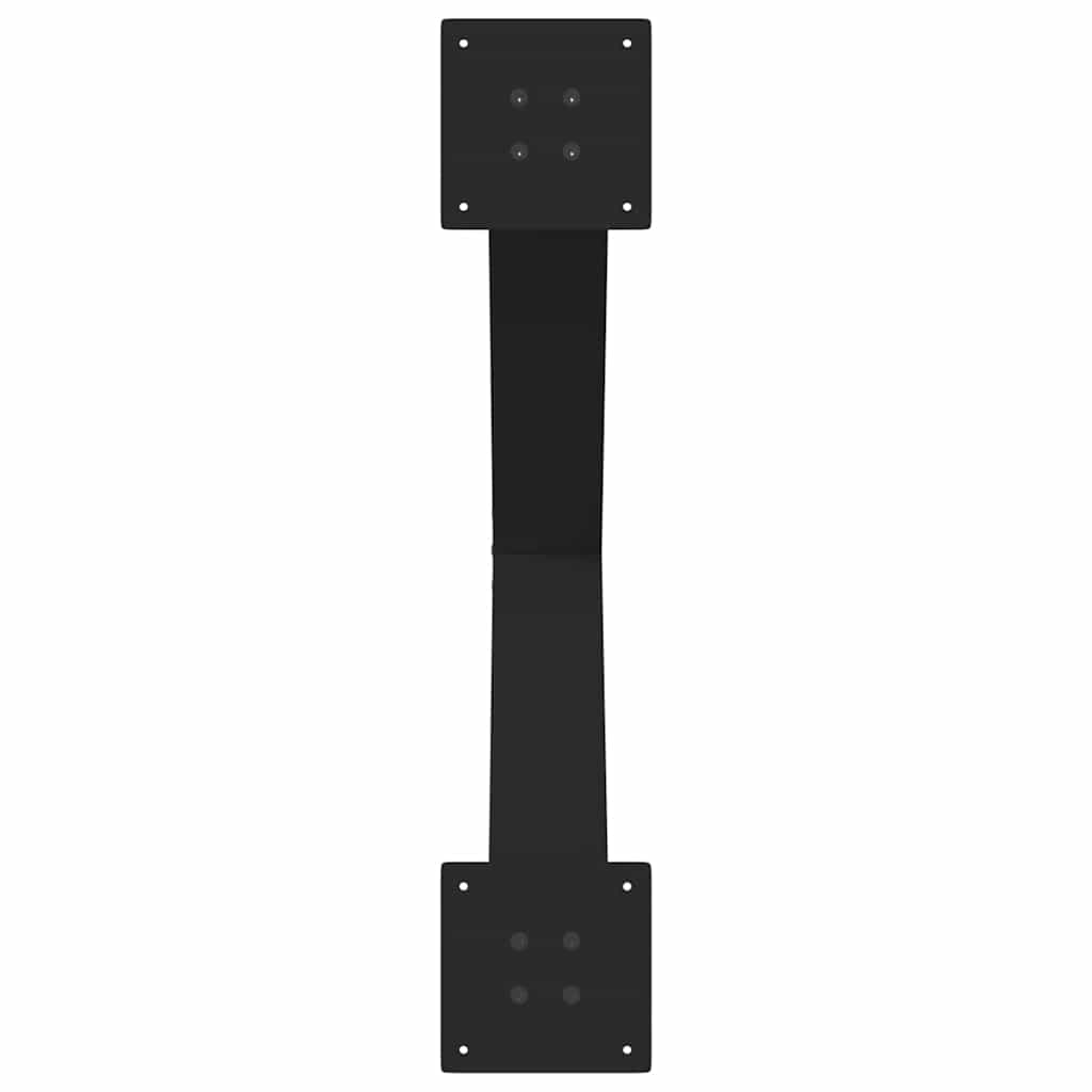 Gambe Tavolo Pranzo a Forma X 3 pz Nero 70x(72-73) cm Acciaio - homemem39