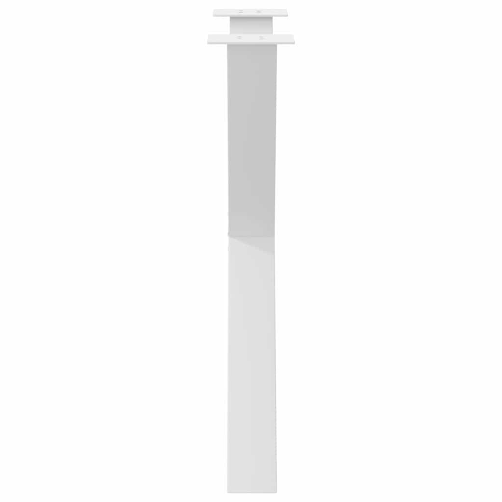 Gambe Tavolo Pranzo a X 3 pz Bianco 70x(72-73) cm Acciaio - homemem39