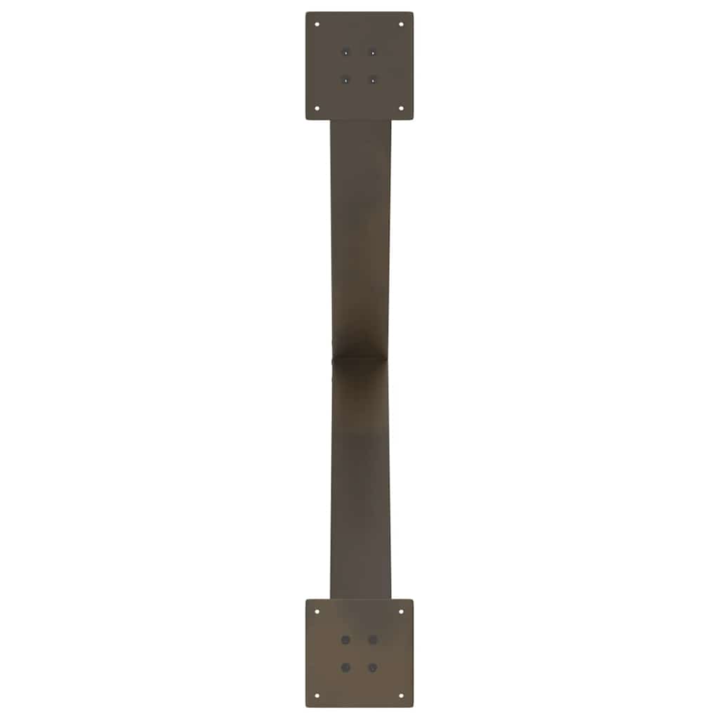 Gambe Tavolo Pranzo a X 3 pz Naturale 90x(72-73) cm Acciaio - homemem39
