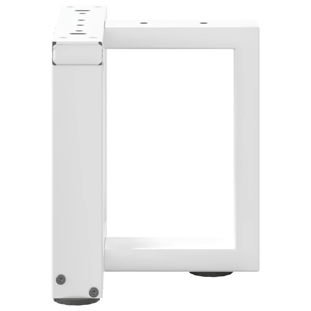 Gambe Tavolino da Caffè a T 2 pz Bianco 30x25x(30-31)cm Acciaio - homemem39