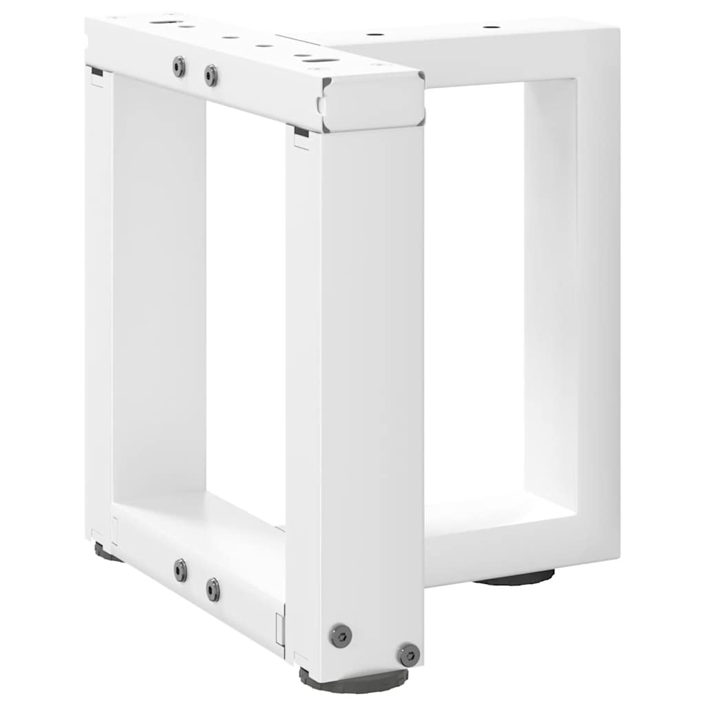 Gambe Tavolino da Caffè a T 2 pz Bianco 30x25x(30-31)cm Acciaio - homemem39