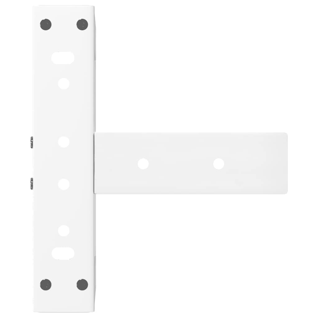 Gambe Tavolino da Caffè a T 2 pz Bianco 30x25x(30-31)cm Acciaio - homemem39