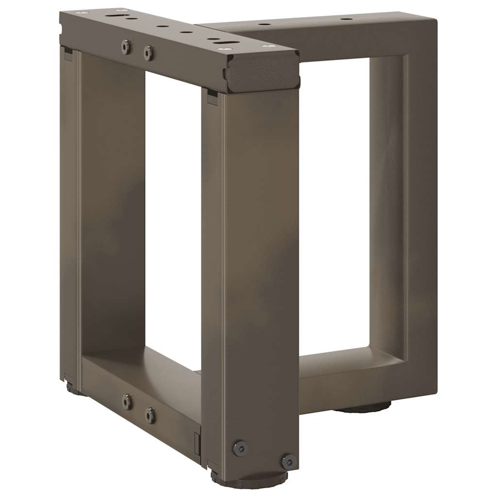 Gambe Tavolino Caffè a T 2 pz Naturale 30x25x(30-31) cm Acciaio