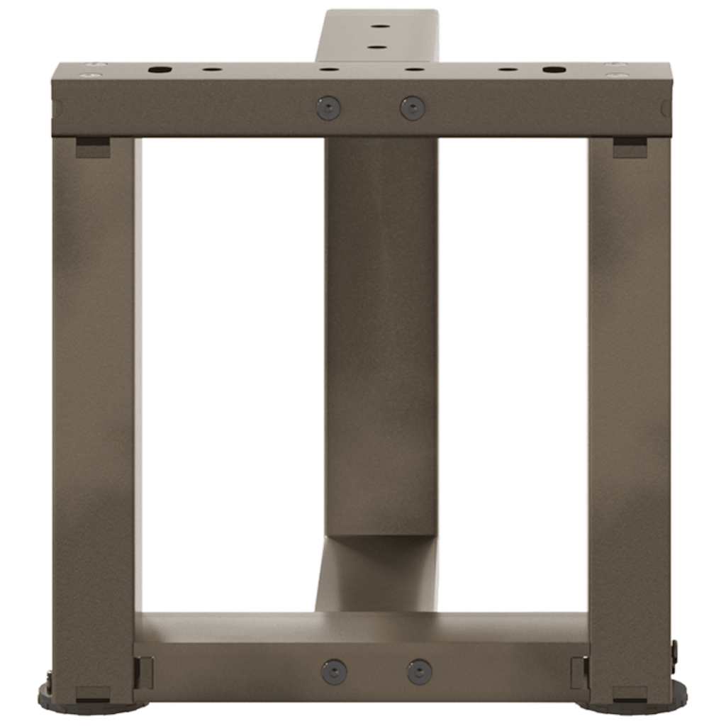 Gambe Tavolino Caffè a T 2 pz Naturale 30x25x(30-31) cm Acciaio