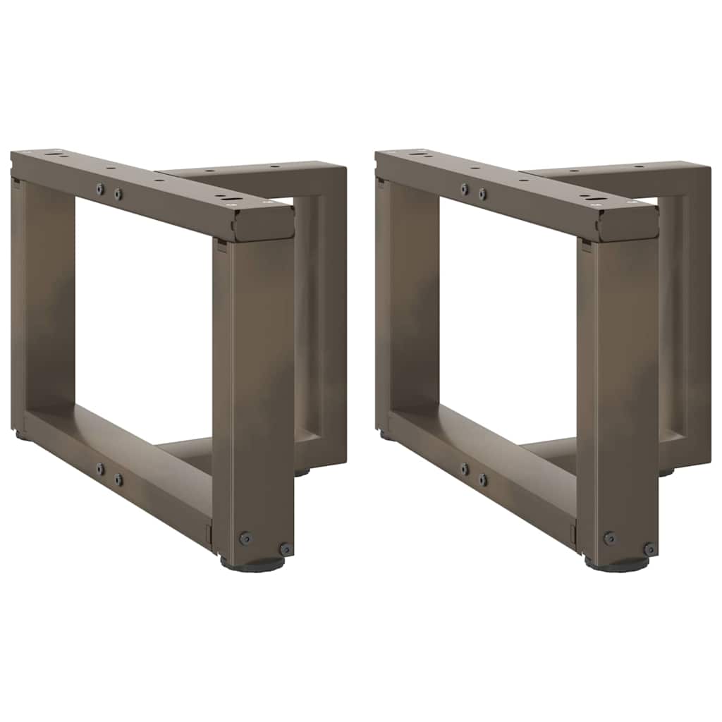Gambe Tavolino Caffè a T 2 pz Naturale 40x25x(30-31) cm Acciaio