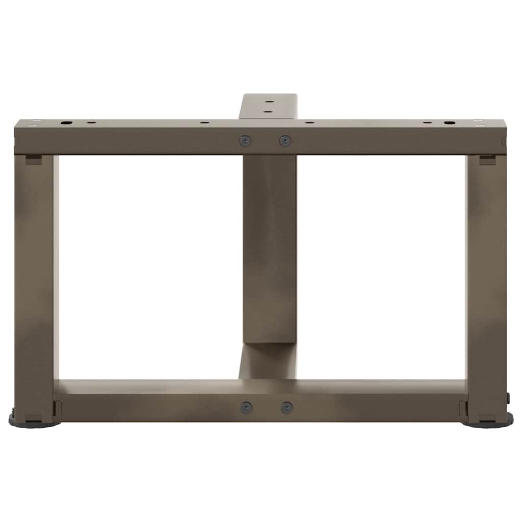 Gambe Tavolino Caffè a T 2 pz Naturale 40x25x(30-31) cm Acciaio