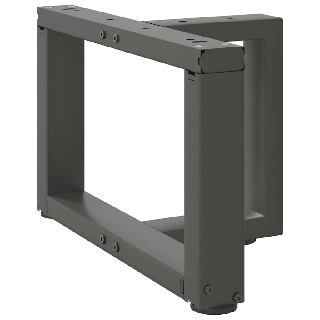 Gambe Tavolino Caffè a T 2 pz Antracite 50x25x(30-31)cm Acciaio