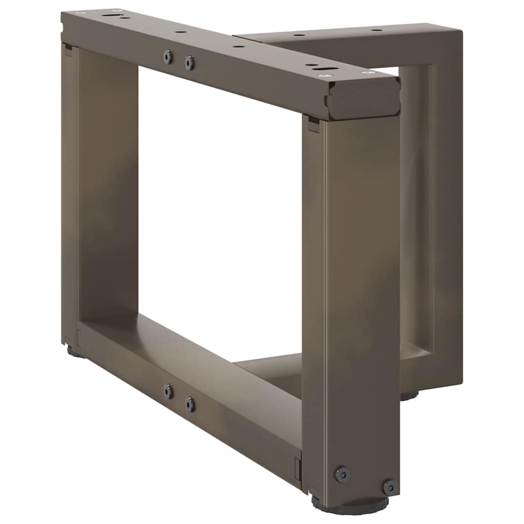 Gambe Tavolino Caffè a T 2 pz Naturale 50x25x(30-31) cm Acciaio