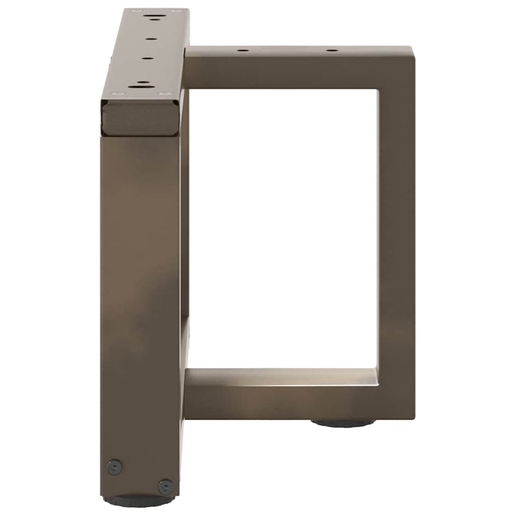 Gambe Tavolino Caffè a T 2 pz Naturale 50x25x(30-31) cm Acciaio