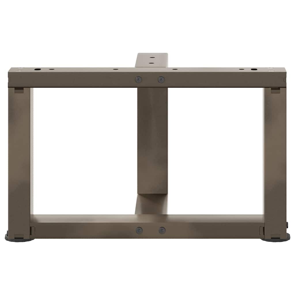 Gambe Tavolino Caffè a T 2 pz Naturale 50x25x(30-31) cm Acciaio