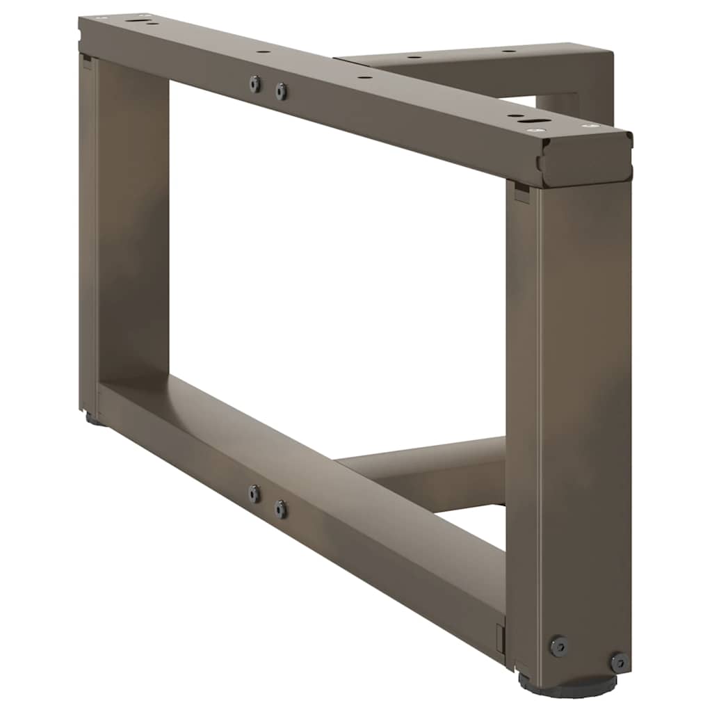 Gambe Tavolino Caffè a T 2 pz Naturale 60x25x(30-31) cm Acciaio