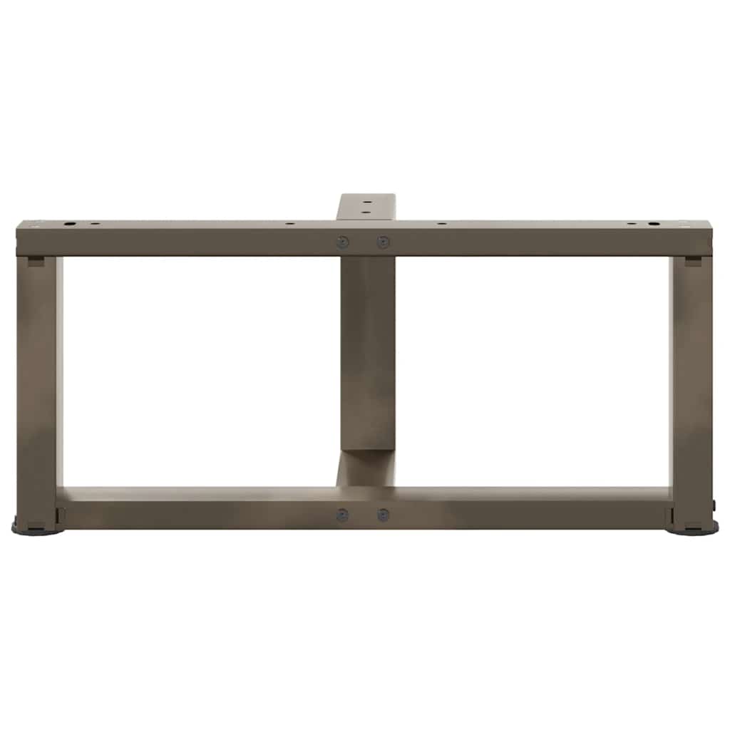 Gambe Tavolino Caffè a T 2 pz Naturale 60x25x(30-31) cm Acciaio