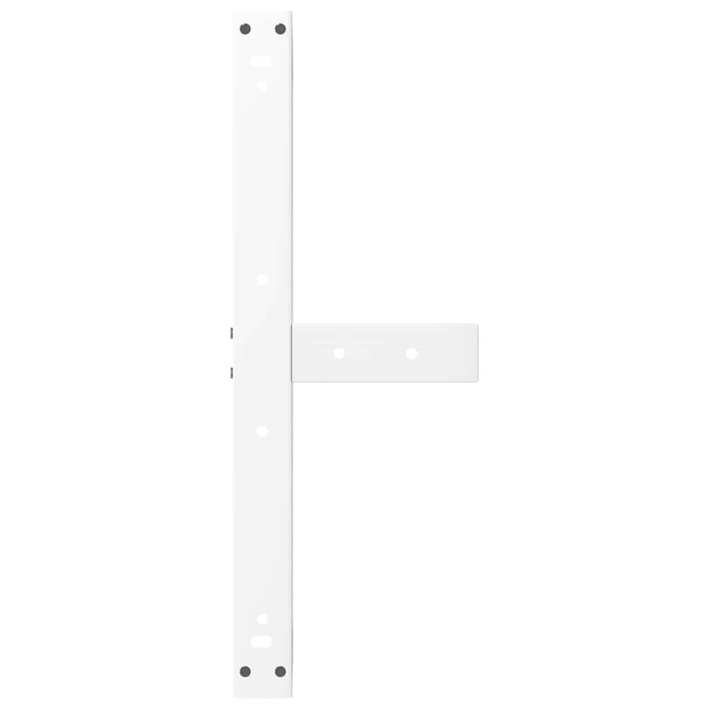Gambe Tavolino da Caffè a T 2 pz Bianco 70x25x(30-31)cm Acciaio - homemem39