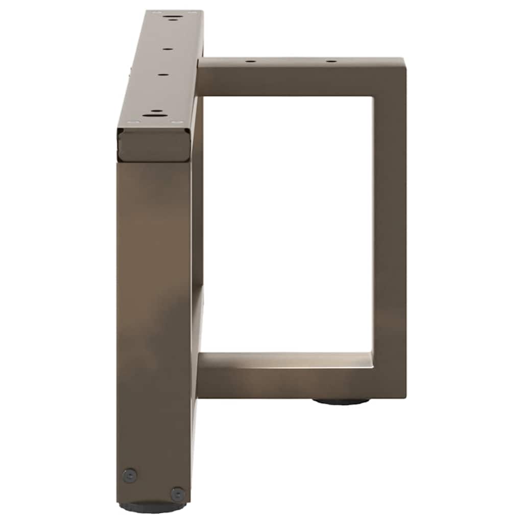 Gambe Tavolino Caffè a T 2 pz Naturale 70x25x(30-31) cm Acciaio