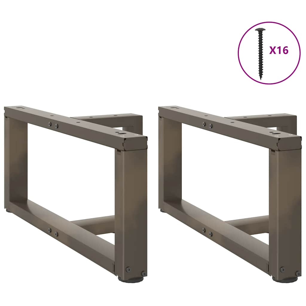 Gambe Tavolino Caffè a T 2 pz Naturale 70x25x(30-31) cm Acciaio
