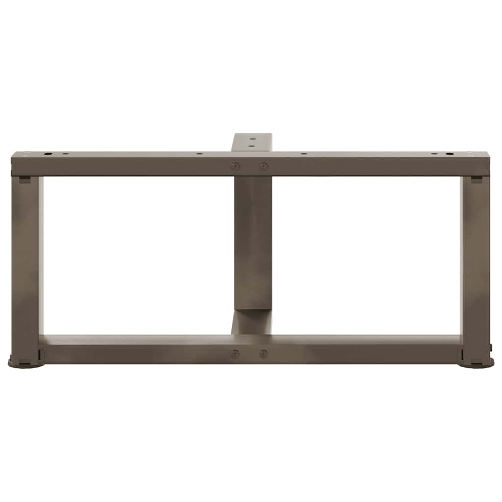 Gambe Tavolino Caffè a T 2 pz Naturale 70x25x(30-31) cm Acciaio