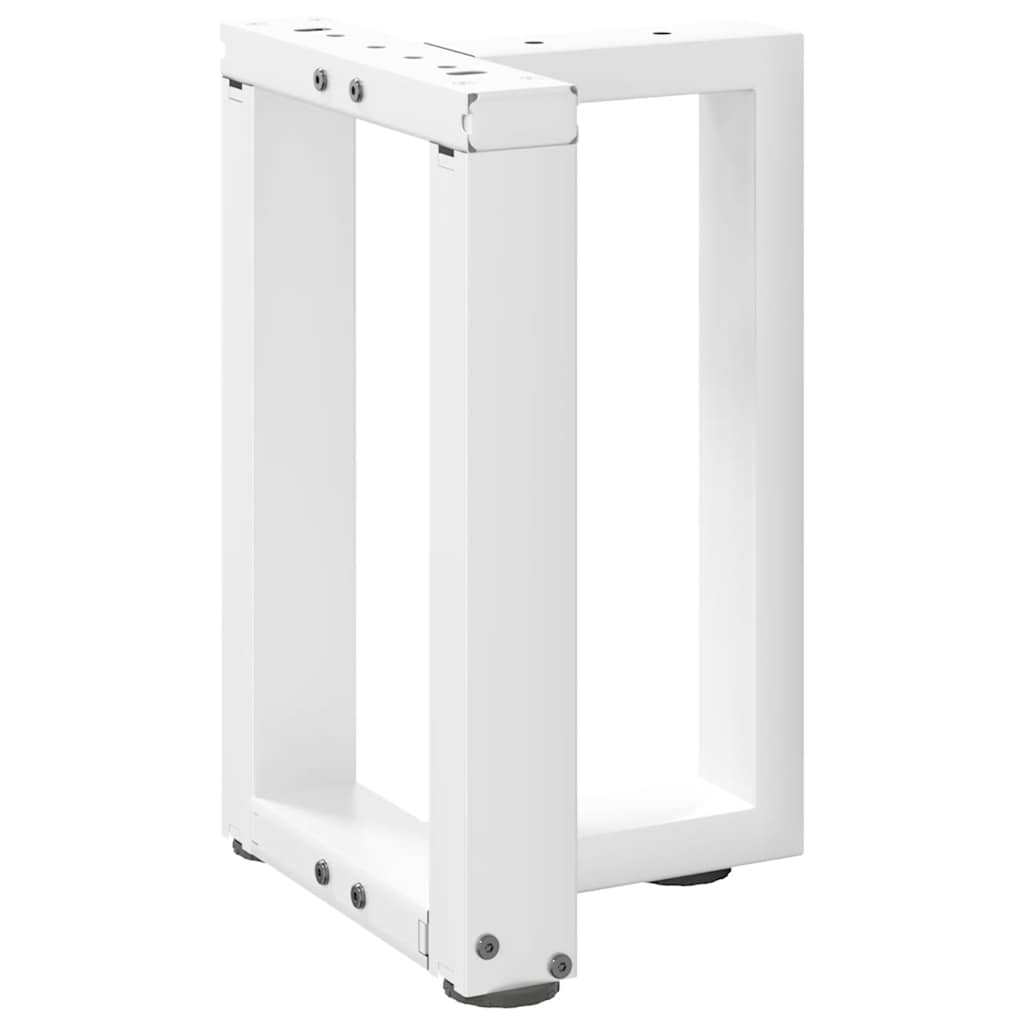 Gambe Tavolino da Caffè a T 2 pz Bianco 28x25x(42-43)cm Acciaio - homemem39