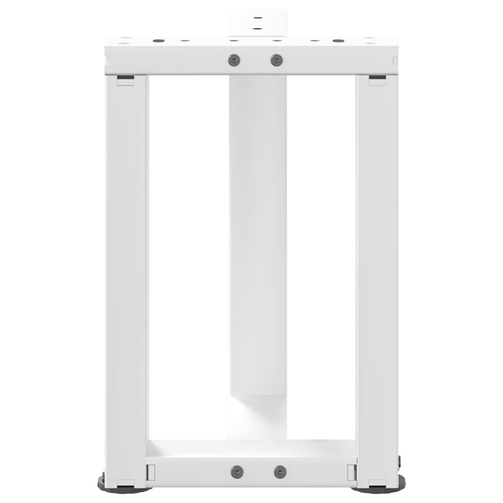 Gambe Tavolino da Caffè a T 2 pz Bianco 28x25x(42-43)cm Acciaio - homemem39