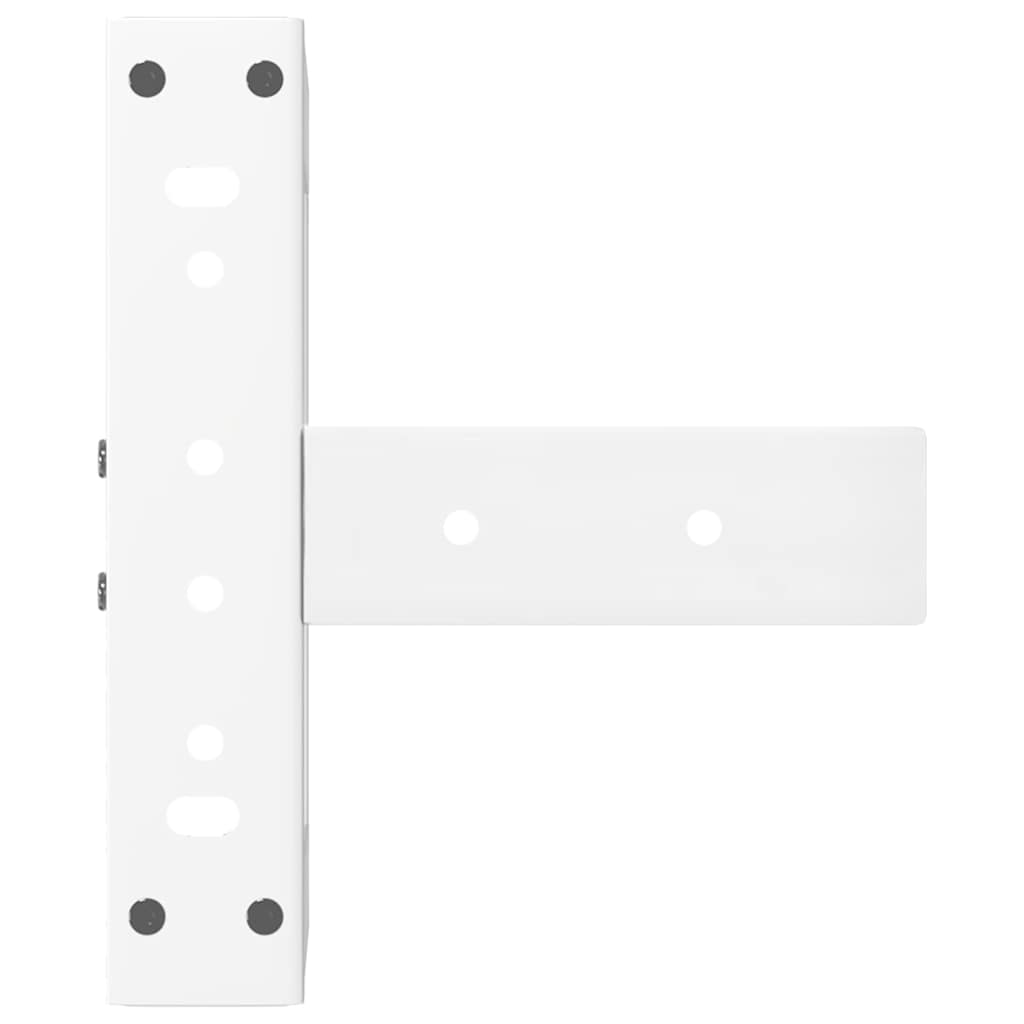 Gambe Tavolino da Caffè a T 2 pz Bianco 28x25x(42-43)cm Acciaio - homemem39