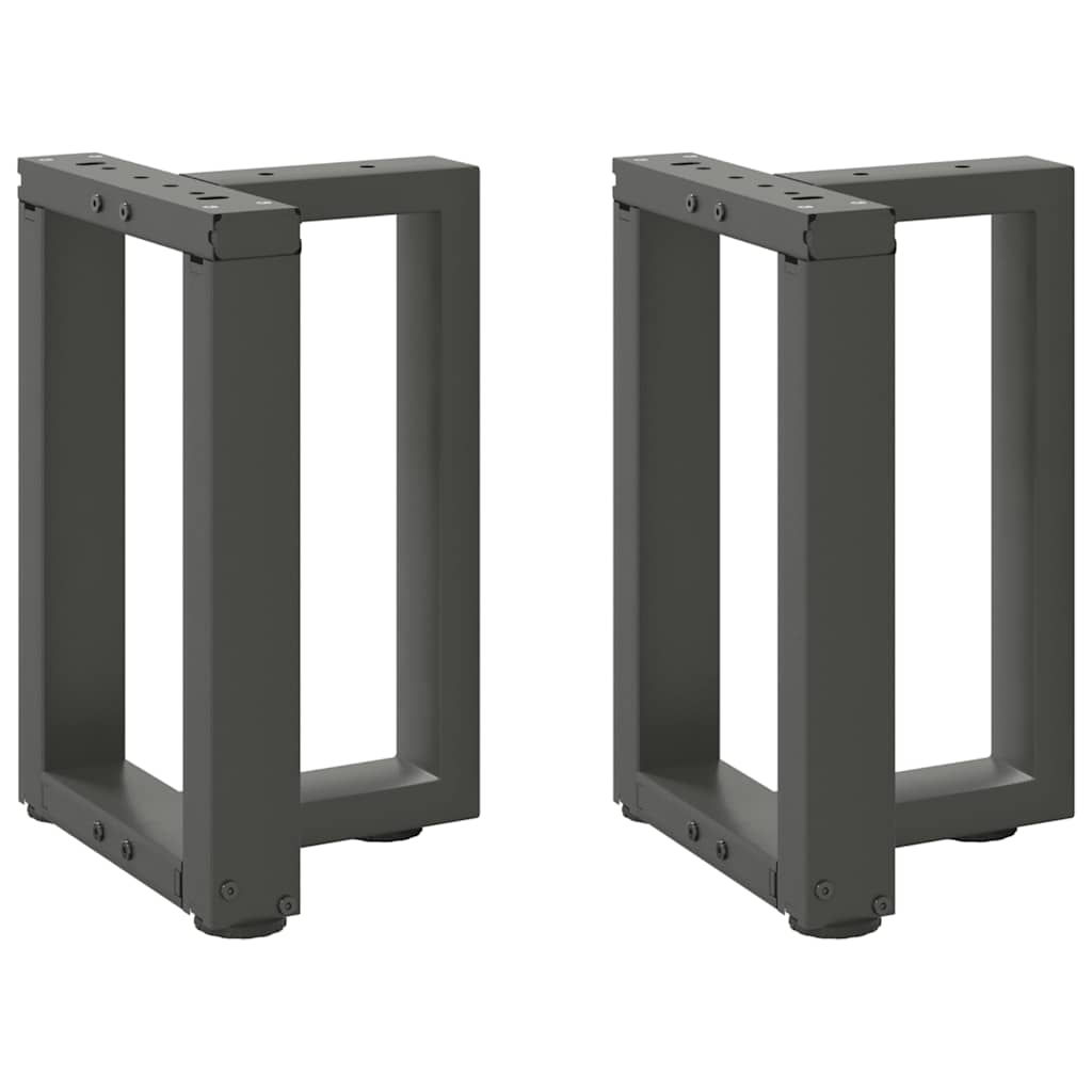 Gambe Tavolino Caffè a T 2 pz Antracite 28x25x(42-43)cm Acciaio - homemem39