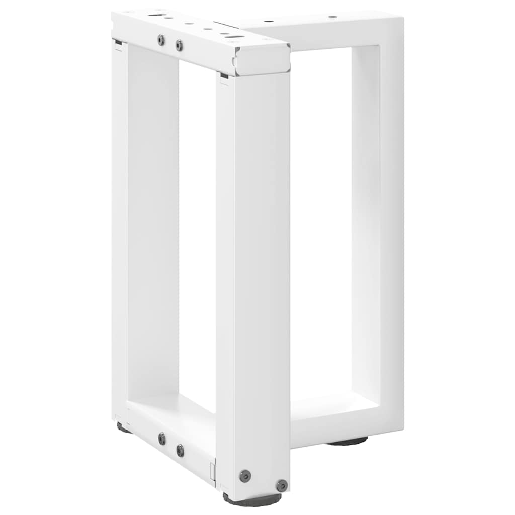 Gambe Tavolino da Caffè a T 2 pz Bianco 38x25x(42-43)cm Acciaio - homemem39