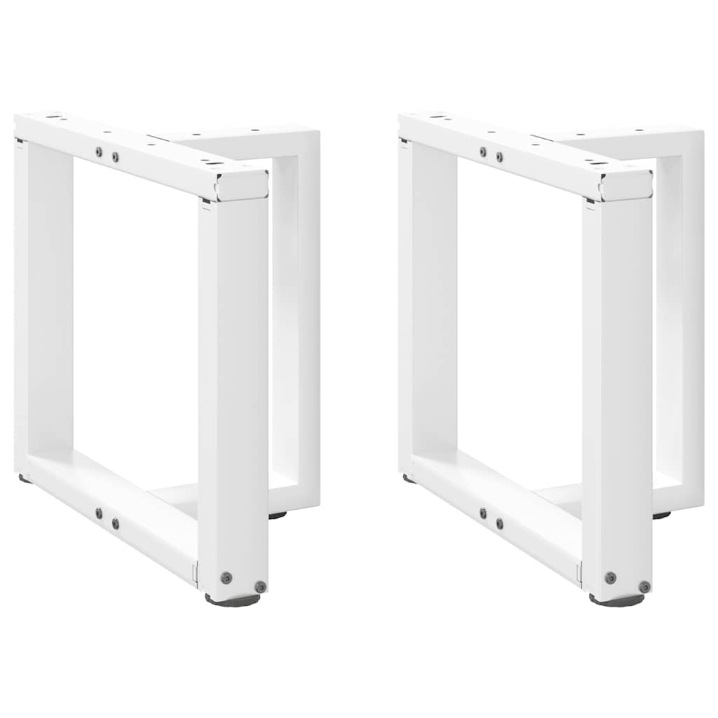Gambe Tavolino da Caffè a T 2 pz Bianco 50x25x(42-43)cm Acciaio - homemem39