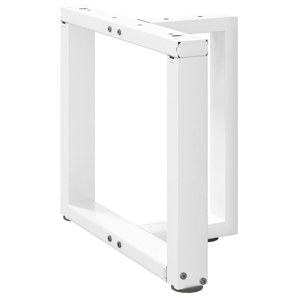 Gambe Tavolino da Caffè a T 2 pz Bianco 50x25x(42-43)cm Acciaio - homemem39