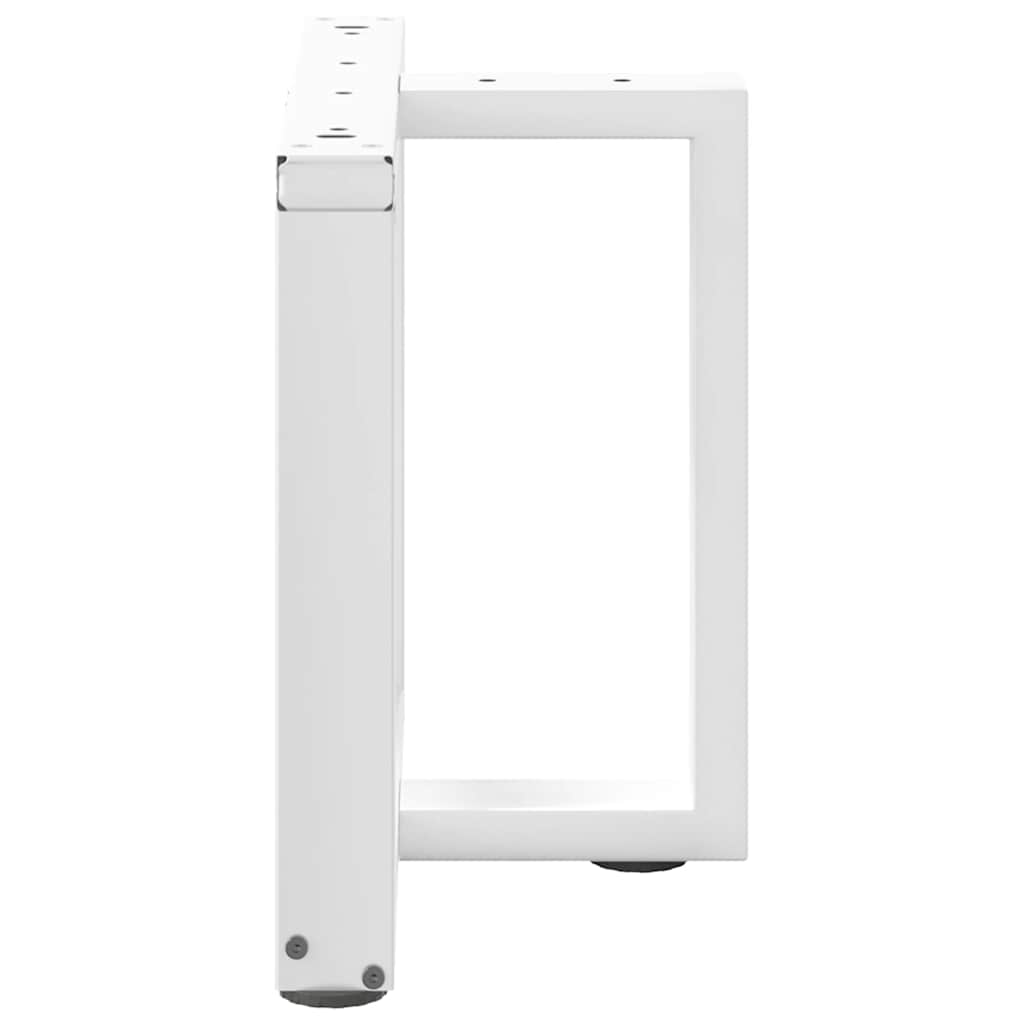 Gambe Tavolino da Caffè a T 2 pz Bianco 50x25x(42-43)cm Acciaio - homemem39