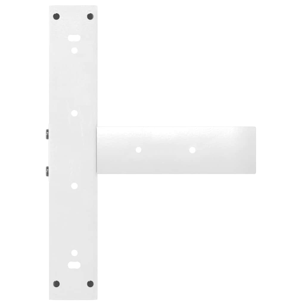 Gambe Tavolino da Caffè a T 2 pz Bianco 50x25x(42-43)cm Acciaio - homemem39