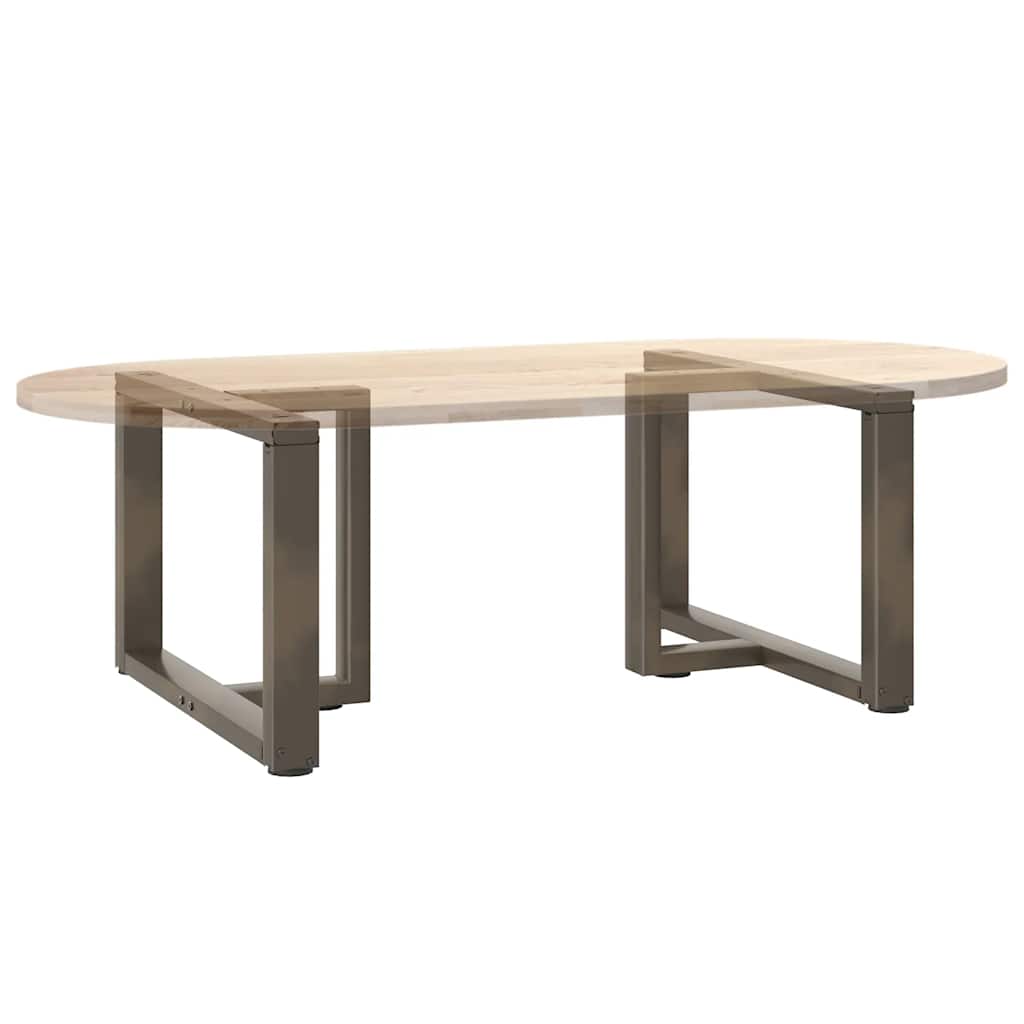 Gambe Tavolino Caffè a T 2 pz Naturale 60x25x(42-43) cm Acciaio
