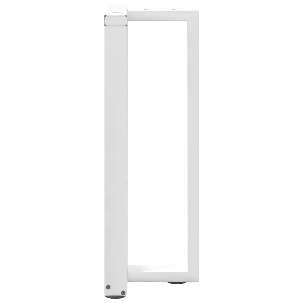 Gambe Tavolo Consolle a T 2 pz Bianco 25x28x(72-73) cm Acciaio - homemem39