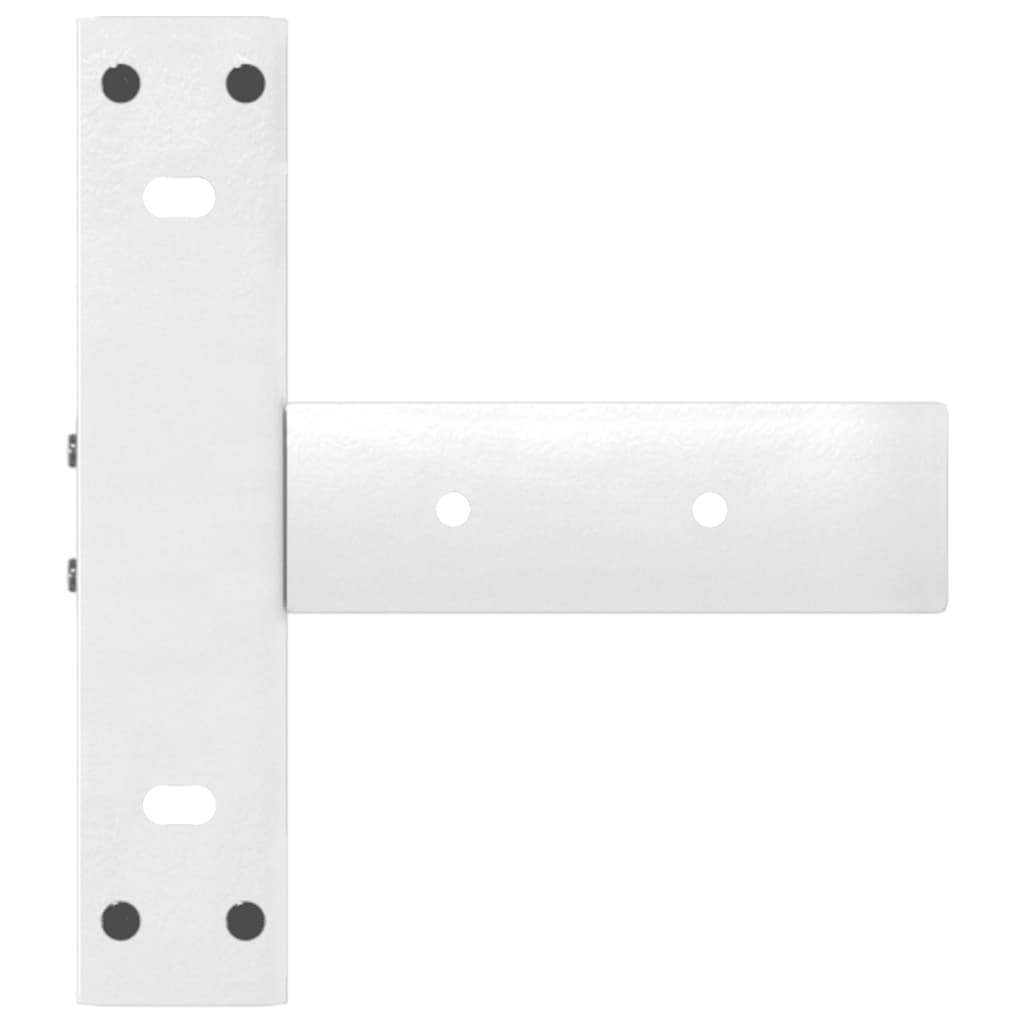 Gambe Tavolo Consolle a T 2 pz Bianco 25x28x(72-73) cm Acciaio - homemem39
