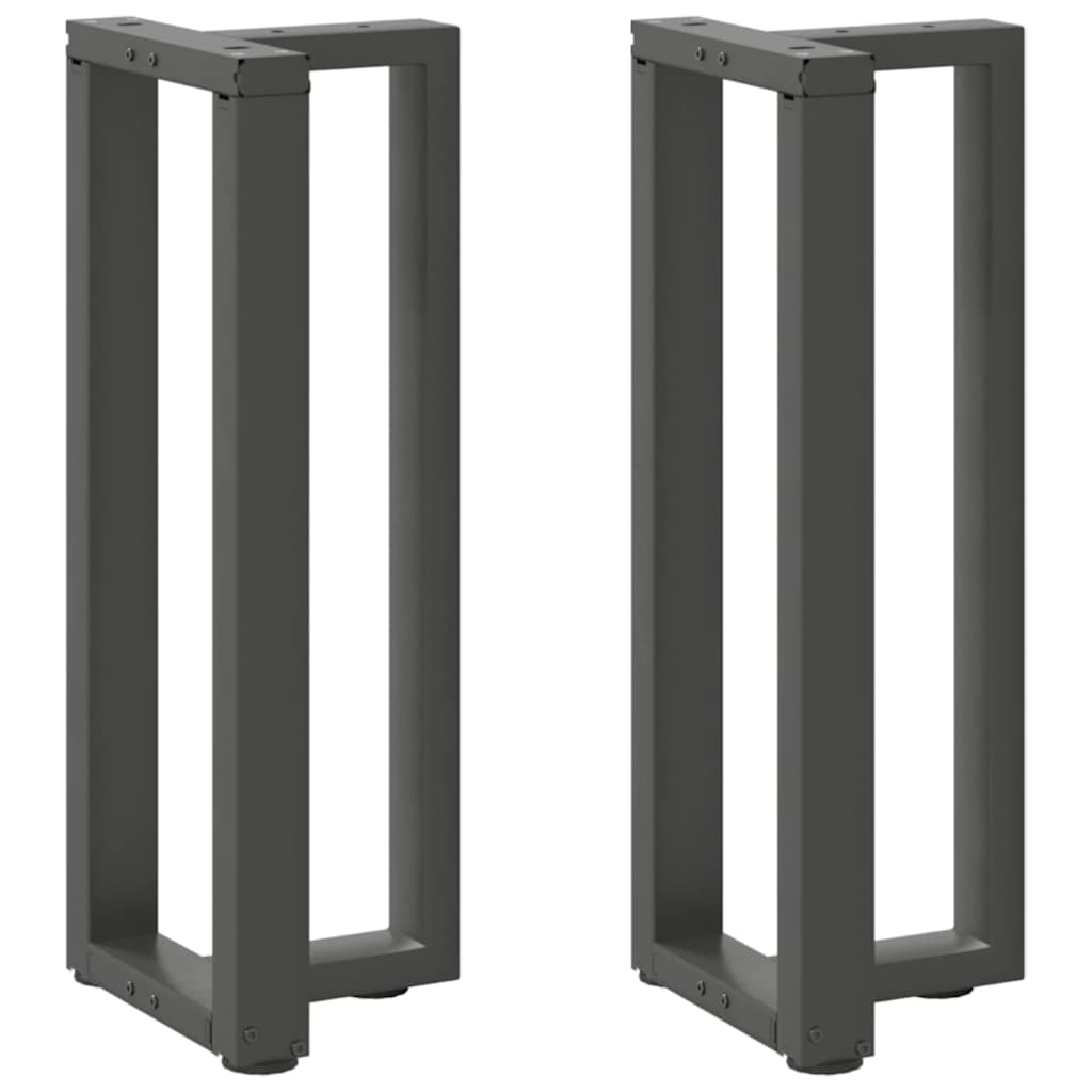 Gambe Tavolo Consolle a T 2pz Antracite 25x28x(72-73)cm Acciaio