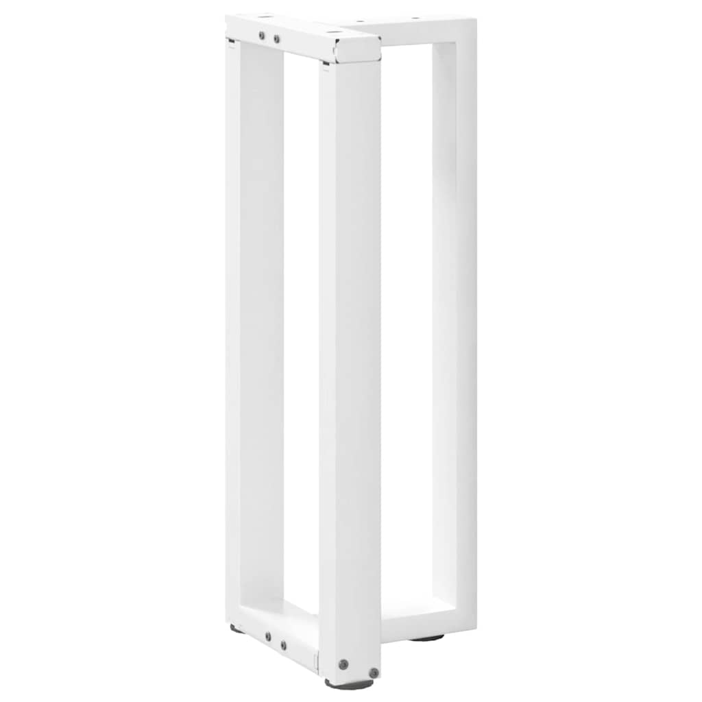 Gambe Tavolo Consolle a T 2 pz Bianco 38x25x(72-73) cm Acciaio - homemem39