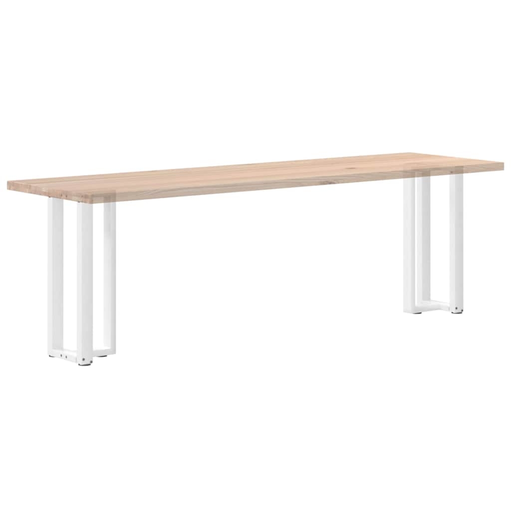 Gambe Tavolo Consolle a T 2 pz Bianco 38x25x(72-73) cm Acciaio - homemem39