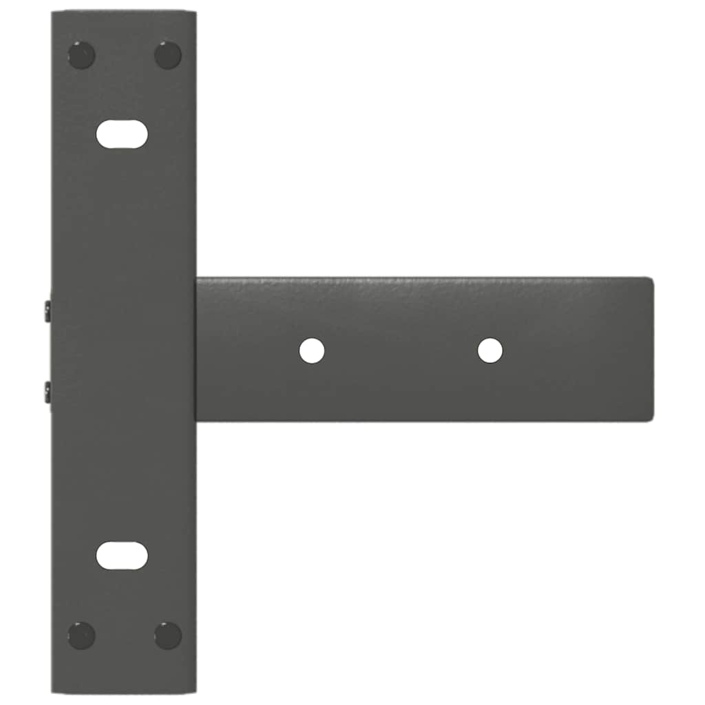 Gambe Tavolo Consolle a T 2pz Antracite 38x25x(72-73)cm Acciaio