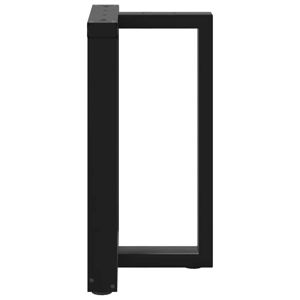 Gambe Tavolo Pranzo a Forma T 2pz Nero 50x35x(72-73)cm Acciaio - homemem39