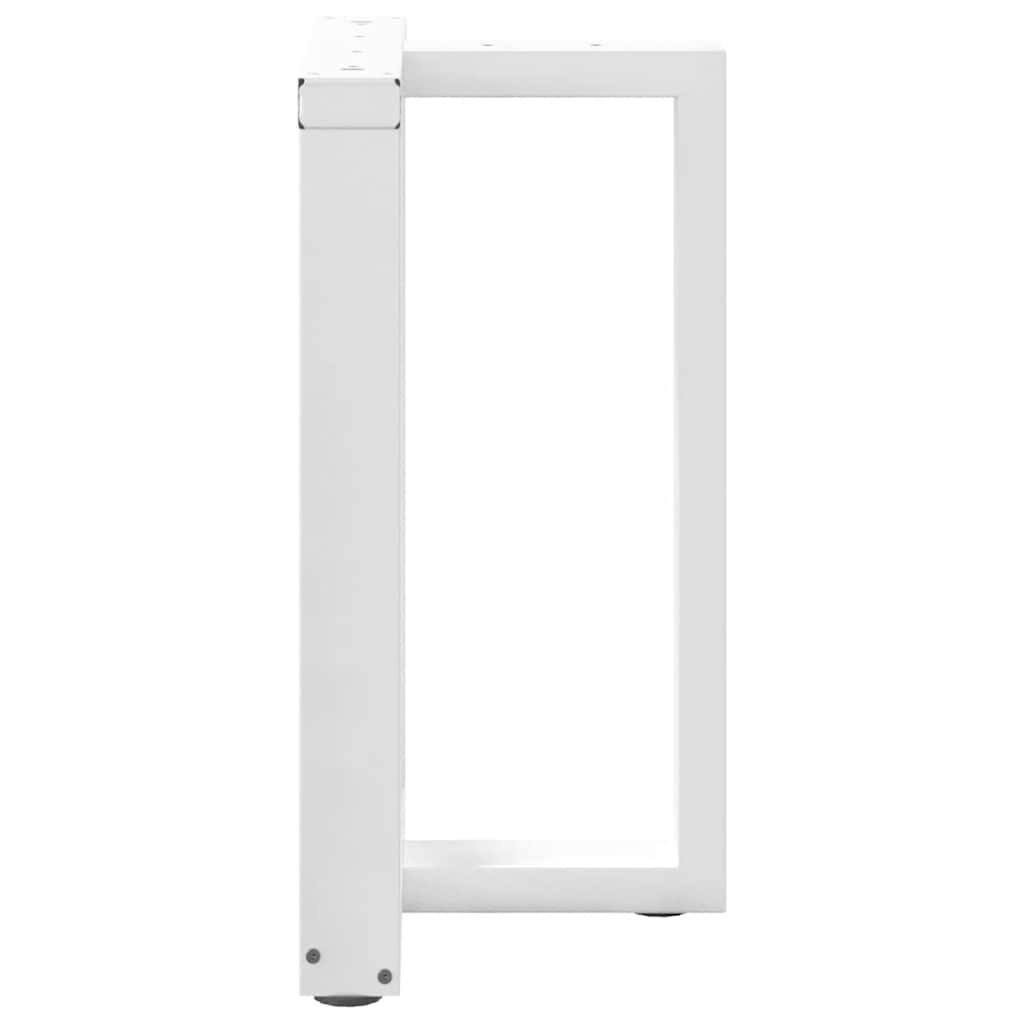 Gambe Tavolo Pranzo Forma T 2pz Bianco 50x35x(72-73)cm Acciaio - homemem39