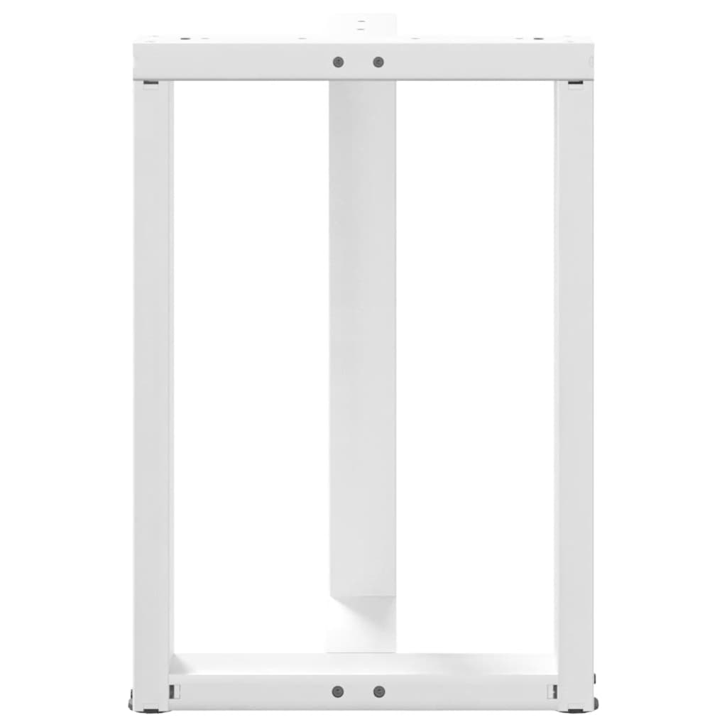 Gambe Tavolo Pranzo Forma T 2pz Bianco 50x35x(72-73)cm Acciaio - homemem39