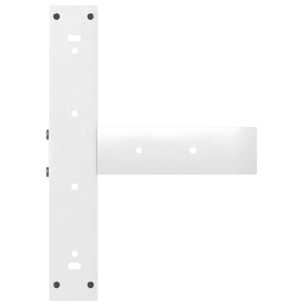 Gambe Tavolo Pranzo Forma T 2pz Bianco 50x35x(72-73)cm Acciaio - homemem39