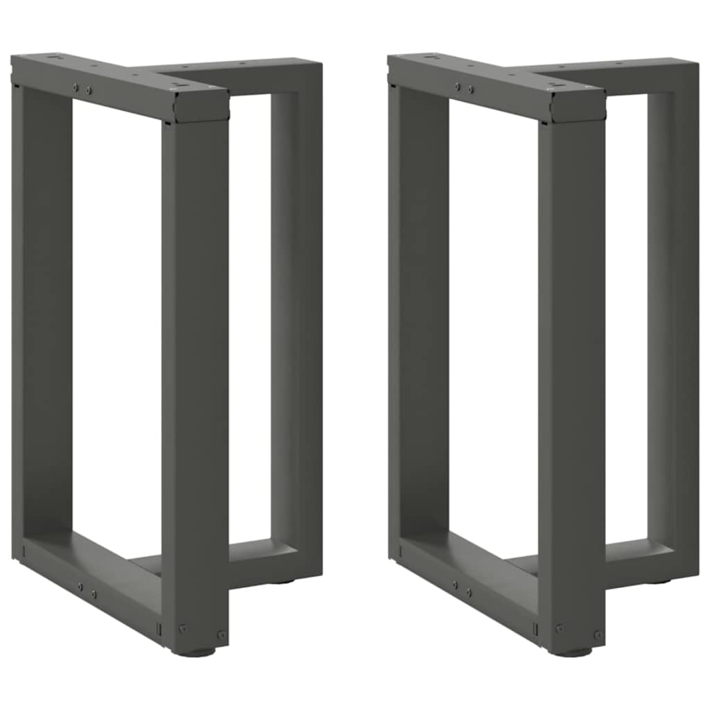 Gambe Tavolo Pranzo a T 2pz Antracite 50x35x(72-73)cm Acciaio