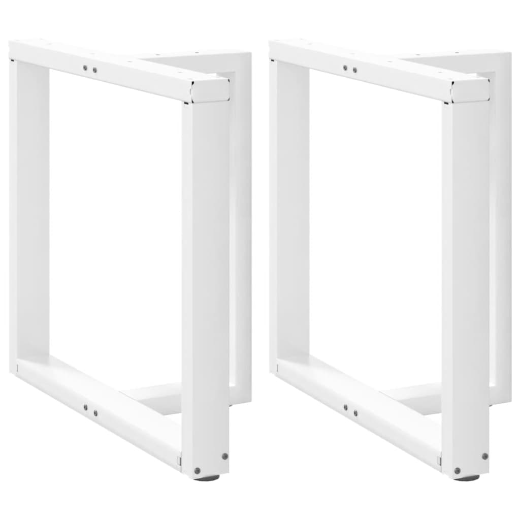 Gambe Tavolo Pranzo Forma T 2pz Bianco 70x35x(72-73) cm Acciaio - homemem39