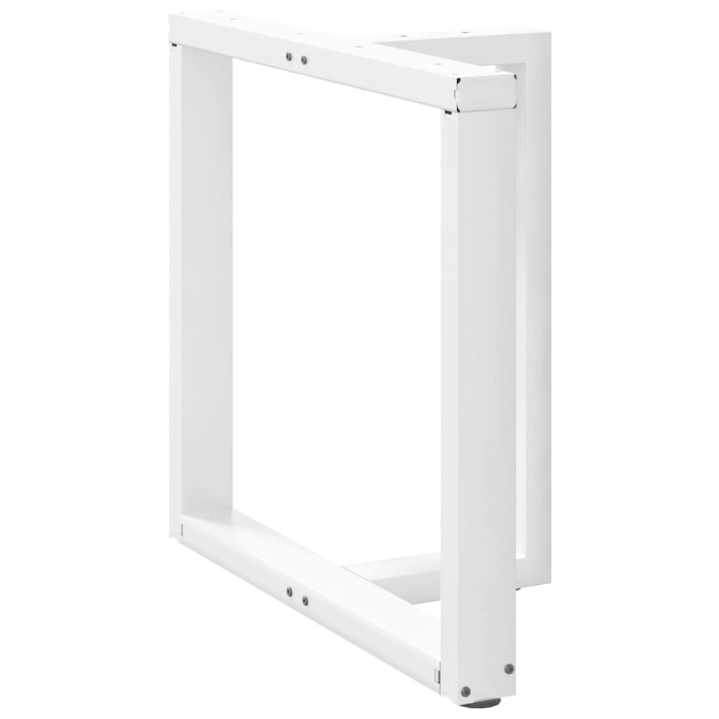 Gambe Tavolo Pranzo Forma T 2pz Bianco 70x35x(72-73) cm Acciaio - homemem39